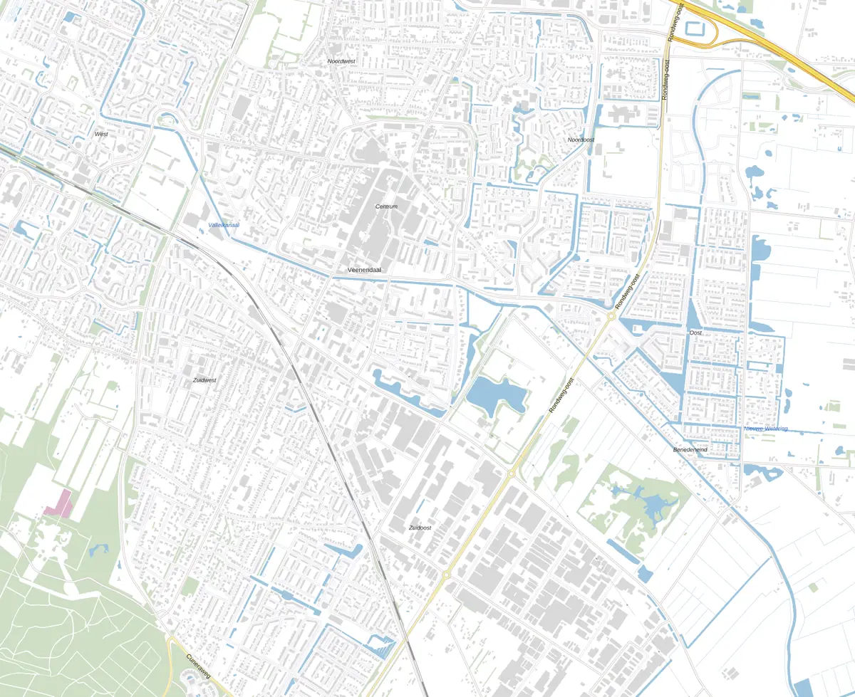Kaart van Veenendaal met de wijken waar onze monteurs komen